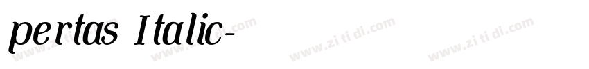 pertas Italic字体转换